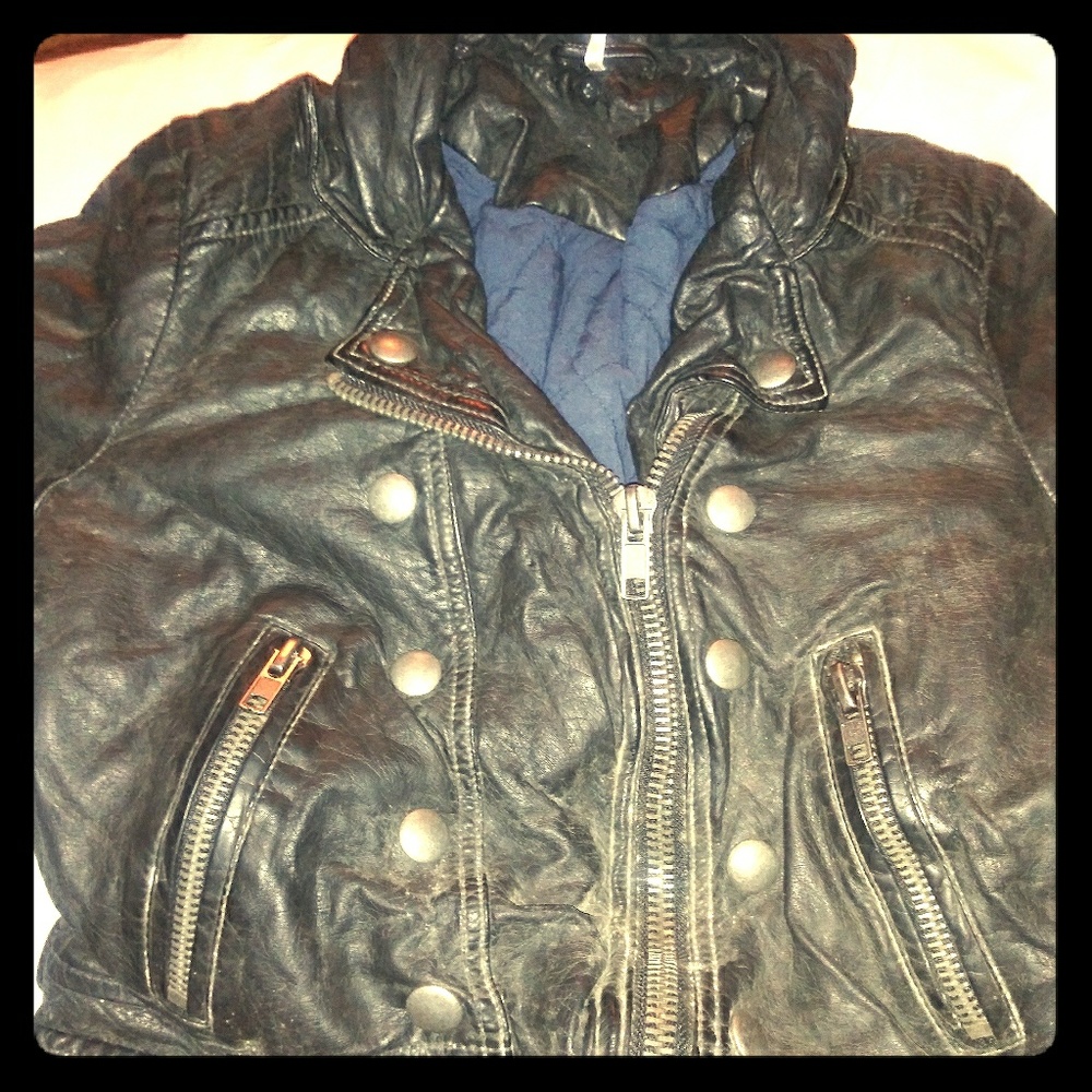 Childs faux leather jacket